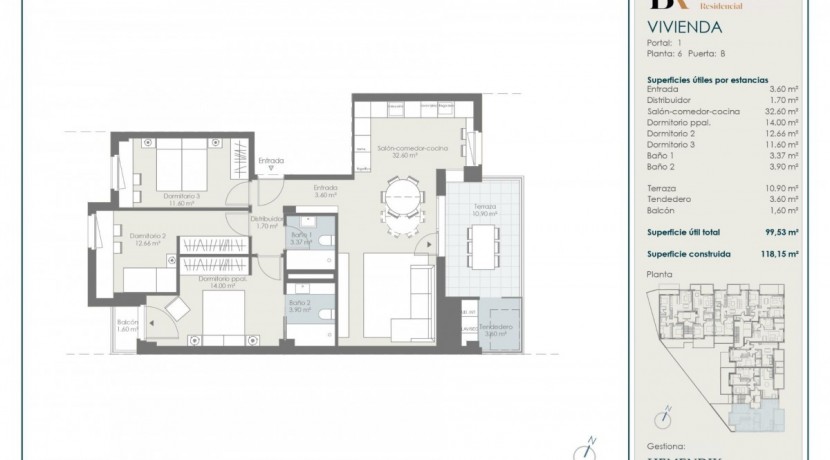 Piso nuevo en venta en Basurto