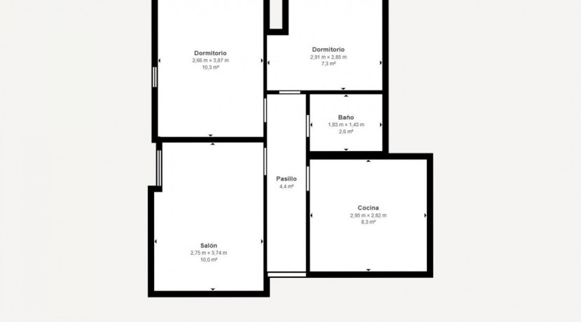 DOS HABITACIONES CON ASCENSOR A NIVEL DE CALLE JUNTO A LOS JUZGADOS
