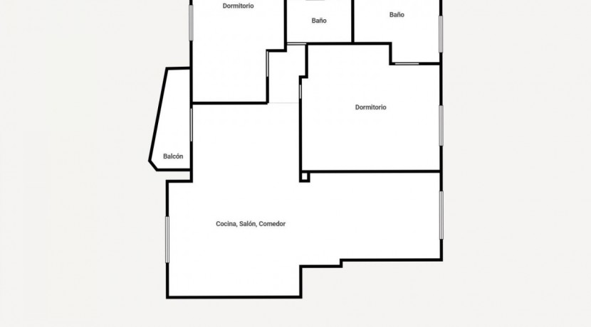 Preciosa Vivienda Luminosa De 2 Dormitorios y 2 Baños Con Balcón y Ascensor Cota 0 en Zona Centro