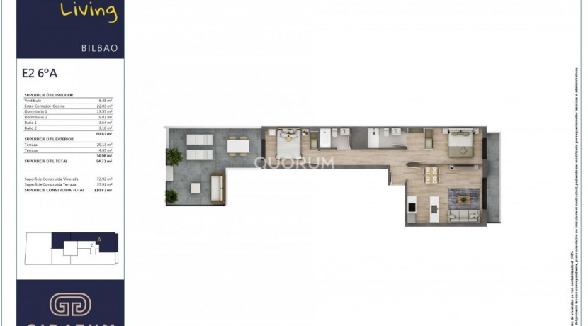 Atico De Obra Nueva en Deusto Living