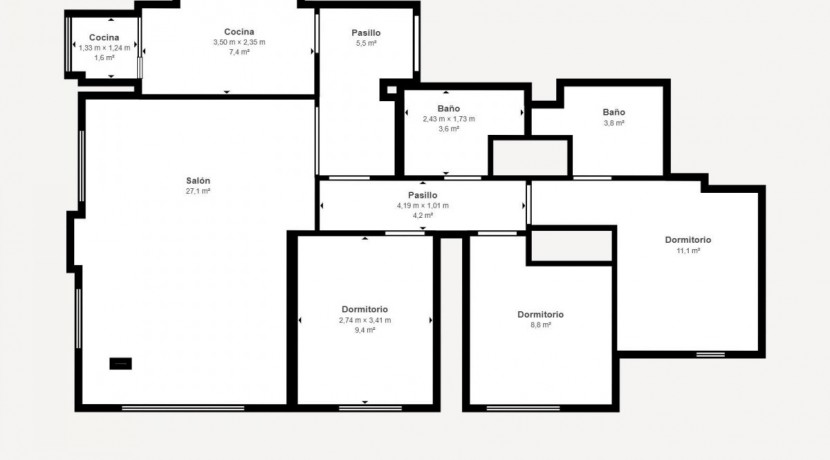 URBAN GALINDO, TRES HABITACIONES, DOS BAÑOS, GARAJE Y TRASTERO