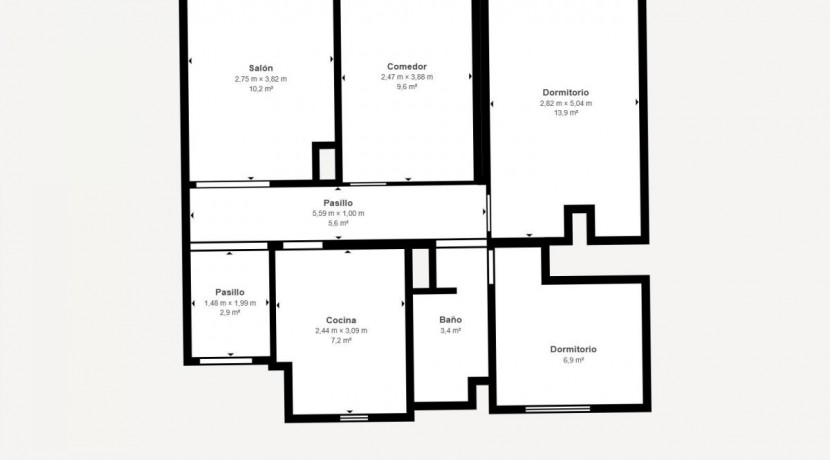 LUMINOSA VIVIENDA DE 3 HAB. A 2 MIN. DEL METRO. PARA ENTRAR A VIVIR. JUNTO AL CENTRO. CAMAROTE.